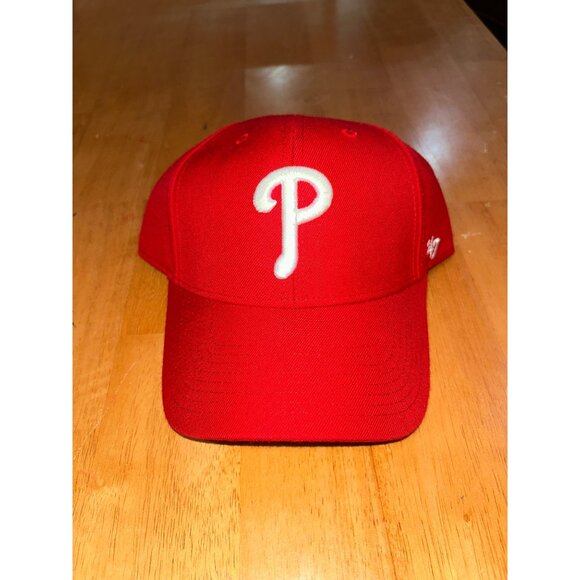 NWOT Philadelphia Phillies Baseball Cap By 47 With Embroidered "P" Logo- Red - Picture 1 of 4